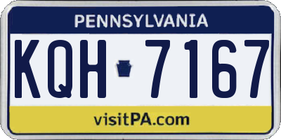 PA license plate KQH7167