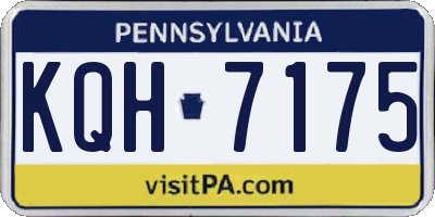 PA license plate KQH7175