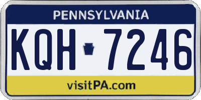 PA license plate KQH7246