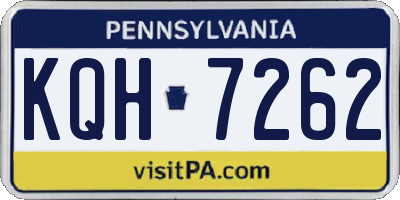 PA license plate KQH7262