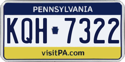 PA license plate KQH7322