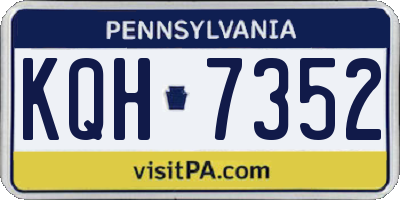 PA license plate KQH7352