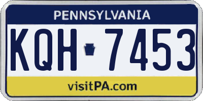 PA license plate KQH7453