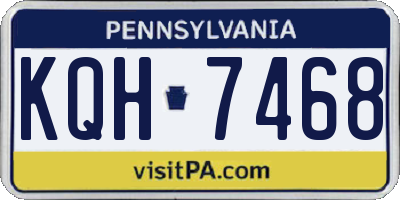 PA license plate KQH7468