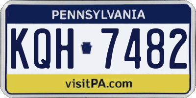 PA license plate KQH7482