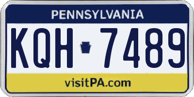 PA license plate KQH7489