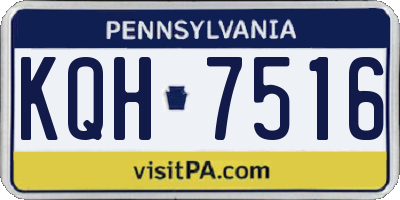 PA license plate KQH7516