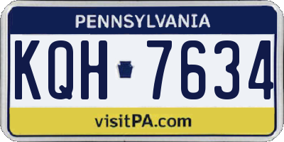 PA license plate KQH7634