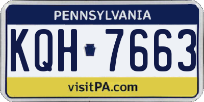 PA license plate KQH7663