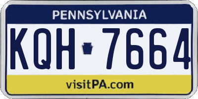 PA license plate KQH7664