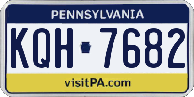 PA license plate KQH7682