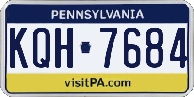 PA license plate KQH7684