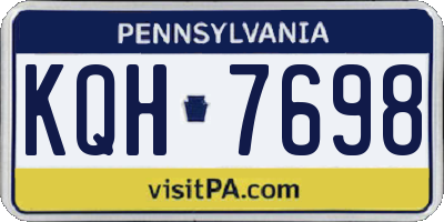 PA license plate KQH7698