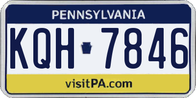 PA license plate KQH7846