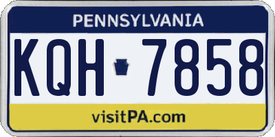 PA license plate KQH7858