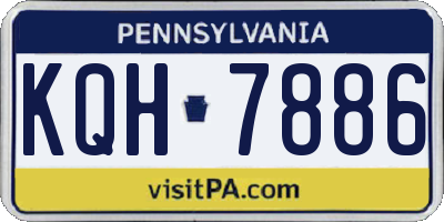 PA license plate KQH7886