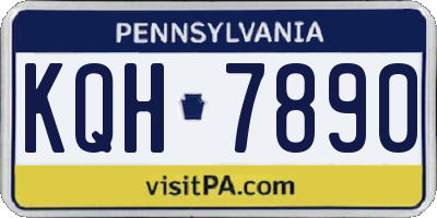 PA license plate KQH7890