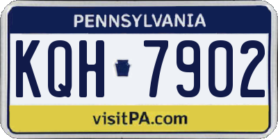 PA license plate KQH7902