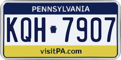 PA license plate KQH7907