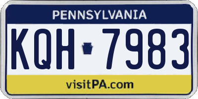 PA license plate KQH7983