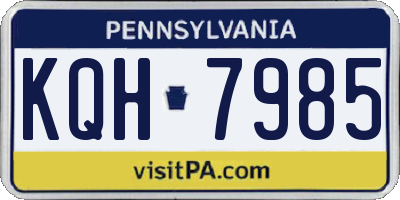 PA license plate KQH7985