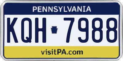PA license plate KQH7988