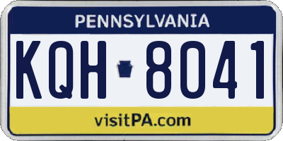 PA license plate KQH8041