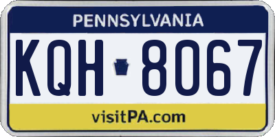 PA license plate KQH8067