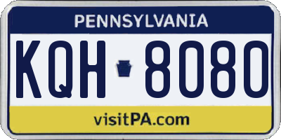 PA license plate KQH8080