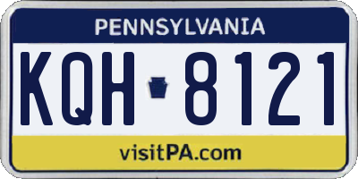 PA license plate KQH8121
