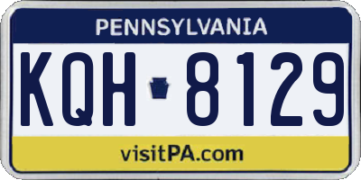 PA license plate KQH8129