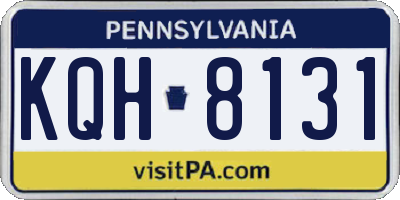 PA license plate KQH8131
