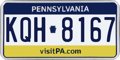 PA license plate KQH8167
