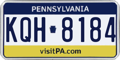 PA license plate KQH8184