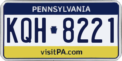 PA license plate KQH8221