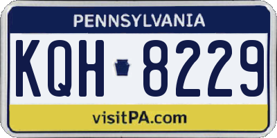 PA license plate KQH8229