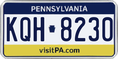 PA license plate KQH8230
