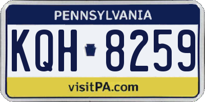 PA license plate KQH8259