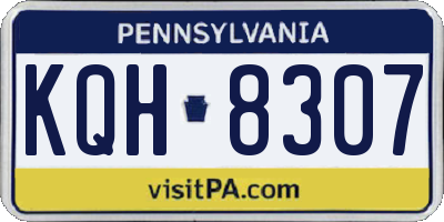 PA license plate KQH8307