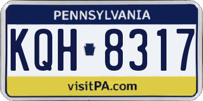 PA license plate KQH8317