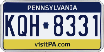 PA license plate KQH8331