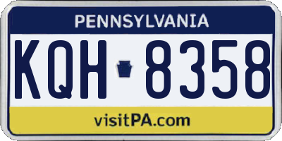 PA license plate KQH8358