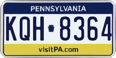 PA license plate KQH8364