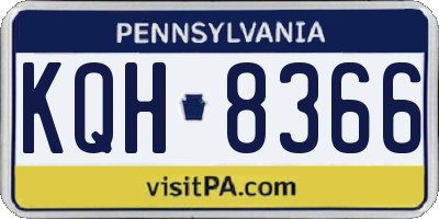 PA license plate KQH8366
