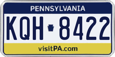 PA license plate KQH8422