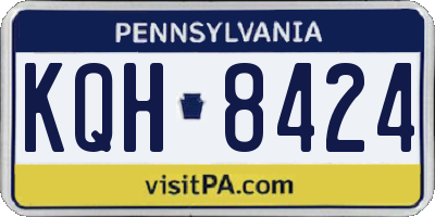 PA license plate KQH8424