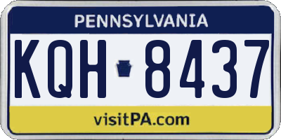 PA license plate KQH8437