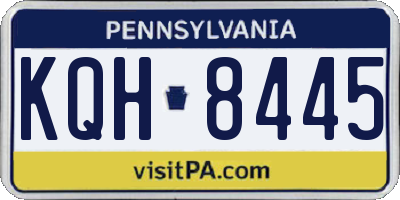 PA license plate KQH8445