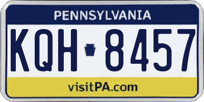 PA license plate KQH8457