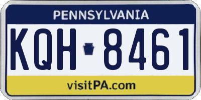 PA license plate KQH8461